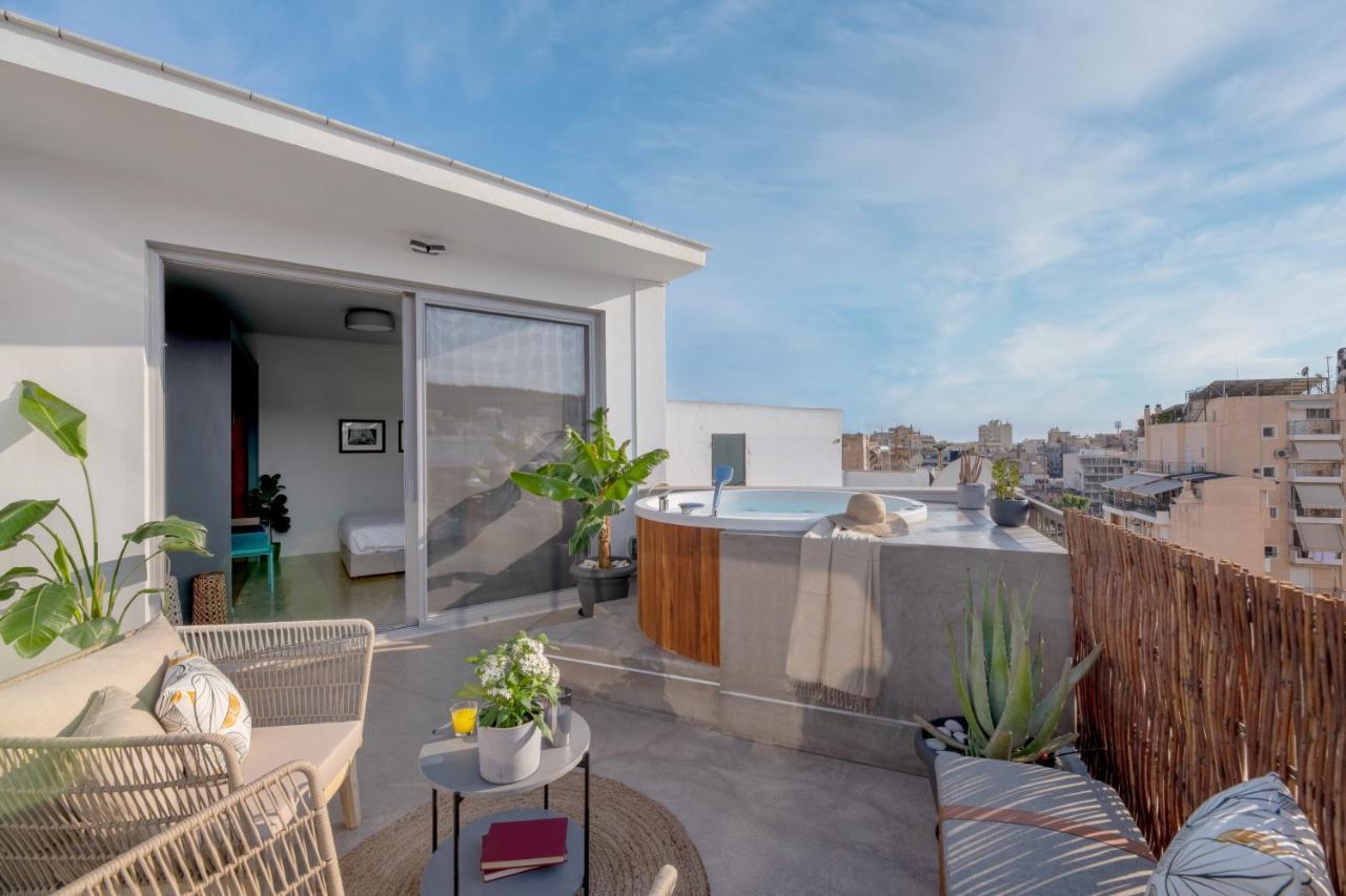 Topfloor Getaway Balcony&Hot Tub+Acropolis View 雅典 外观 照片